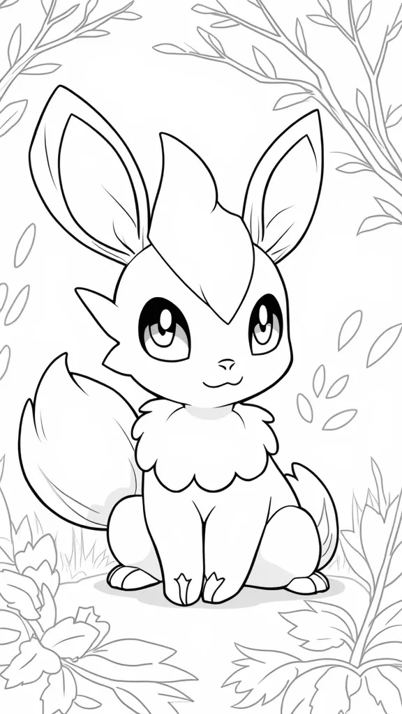 Páginas para colorear de Leafeon